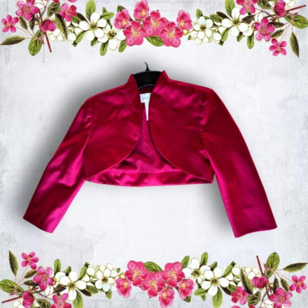 Satin Bolero Jacket - David's Bridal Red